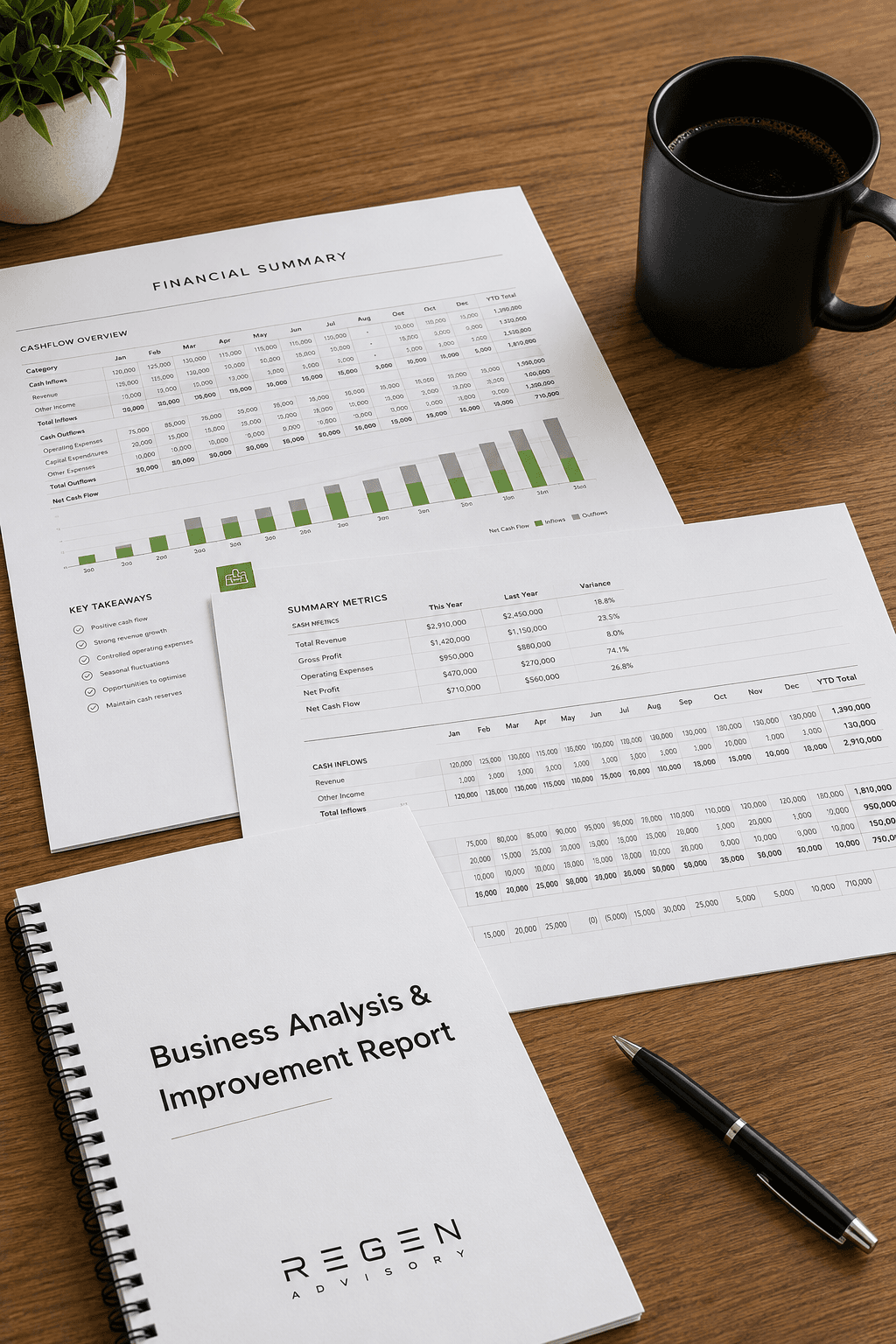 Business Analysis and Improvement Report mockup